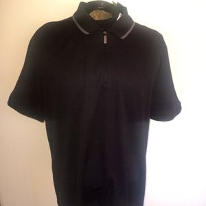 Perry Ellis black dressy casual men's large collar shirt. New with tags